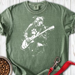 Pitbull Guitar Premium Tee Gift For Dog Lover