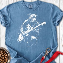 Pitbull Guitar Premium Tee Gift For Dog Lover