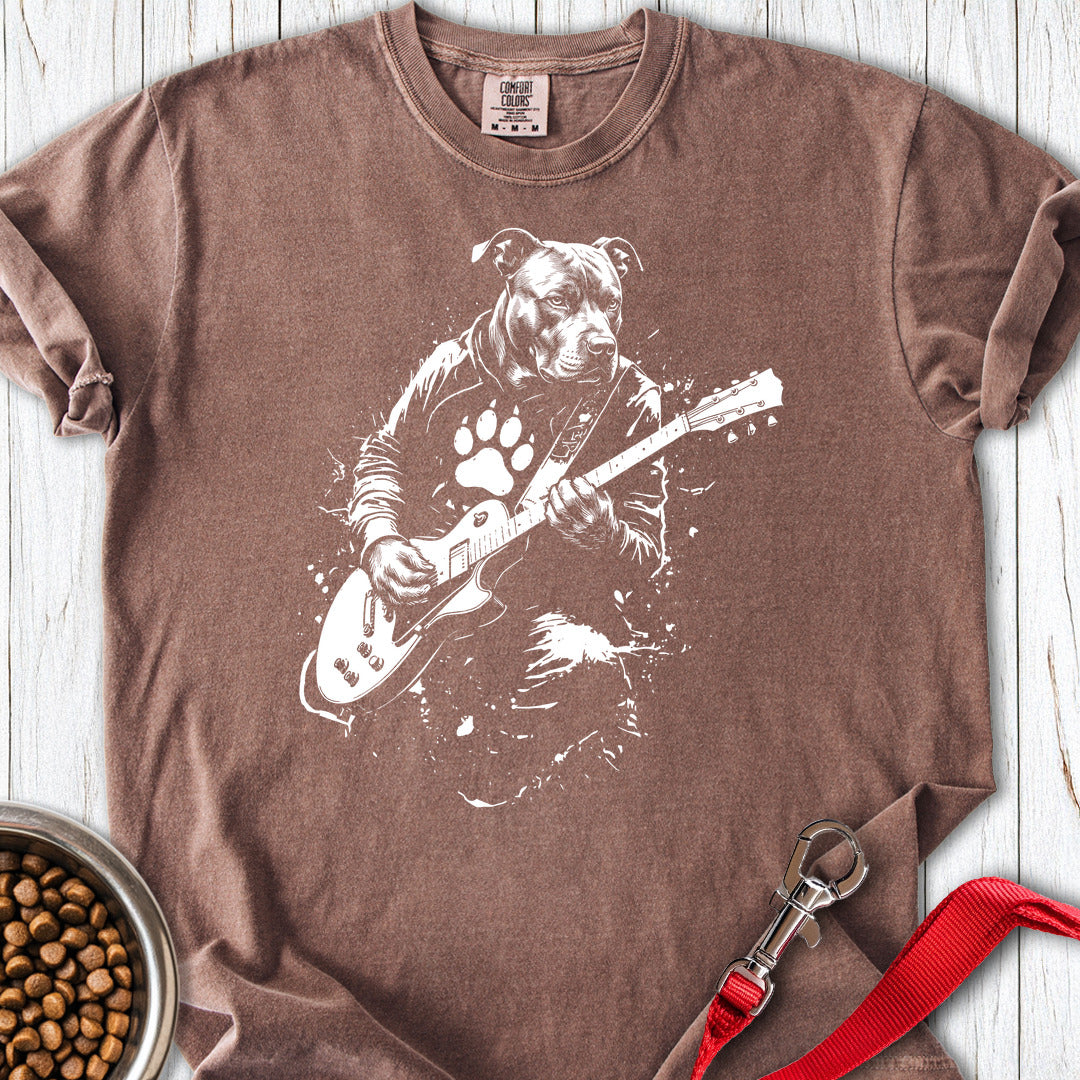 Pitbull Guitar Premium Tee Gift For Dog Lover