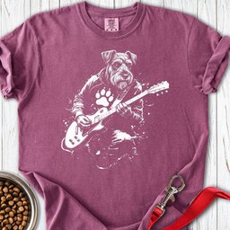 Schnauzer Guitarist Premium Tee Gift For Dog Lover