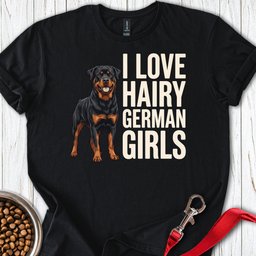 Rottweiler Hairy Girls T Shirt Gift For Dog Lover