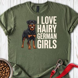 Rottweiler Hairy Girls T Shirt Gift For Dog Lover
