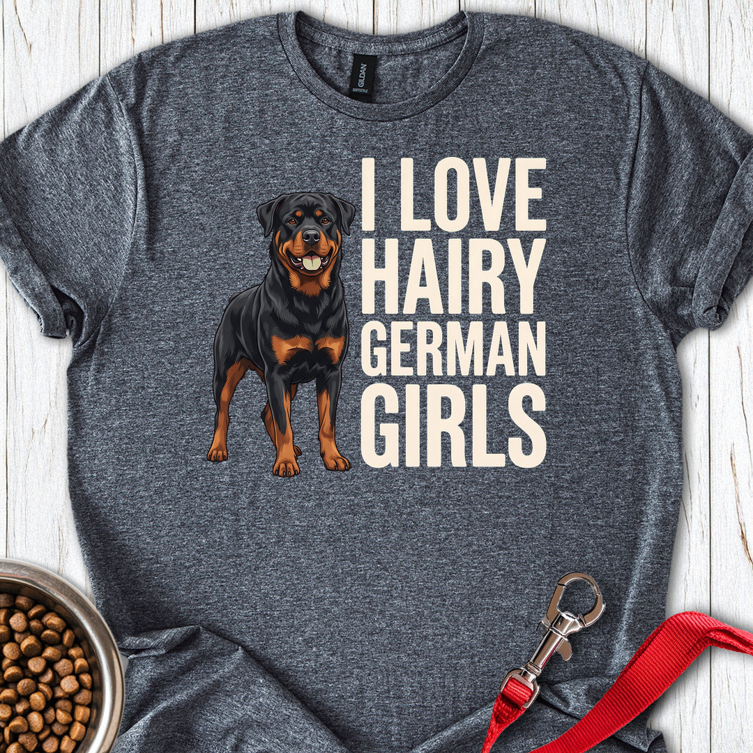 Rottweiler Hairy Girls T Shirt Gift For Dog Lover
