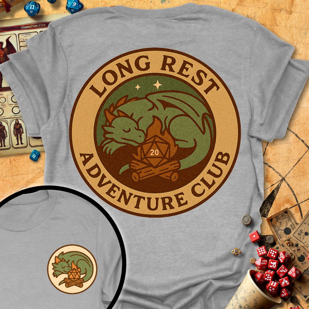 Long Rest Club Tee Gift For Tabletop Gamer