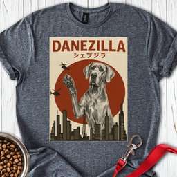 Silver Great Dane Danezilla T Shirt Gift For Dog Lover