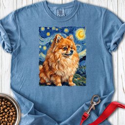 Pomeranian Van Gogh Premium Tee Gift For Dog Lover