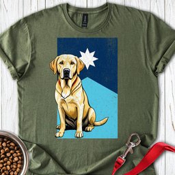 Yellow Labrador Minnesota Flag T Shirt Gift For Dog Lover