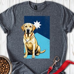 Yellow Labrador Minnesota Flag T Shirt Gift For Dog Lover