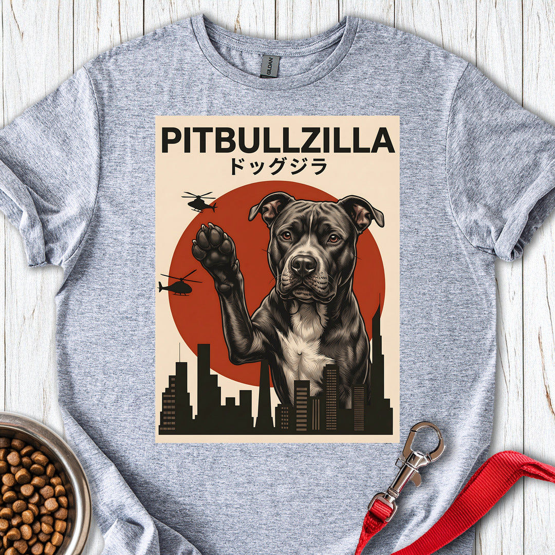 Pitbullzilla T Shirt Gift For Dog Lover