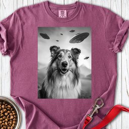 Rough Collie Ufo Premium Tee Gift For Dog Lover
