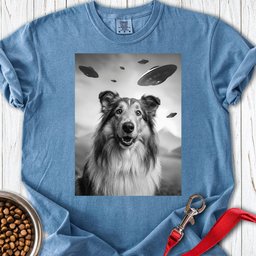 Rough Collie Ufo Premium Tee Gift For Dog Lover