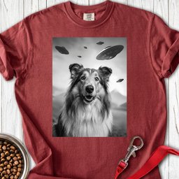 Rough Collie Ufo Premium Tee Gift For Dog Lover
