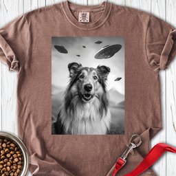 Rough Collie Ufo Premium Tee Gift For Dog Lover