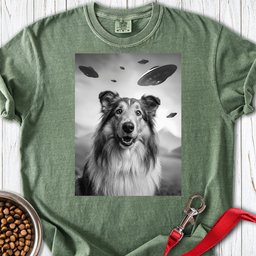 Rough Collie Ufo Premium Tee Gift For Dog Lover