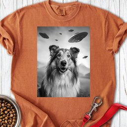 Rough Collie Ufo Premium Tee Gift For Dog Lover