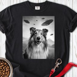 Rough Collie Ufo Premium Tee Gift For Dog Lover