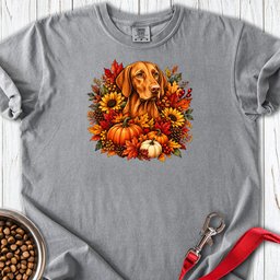 Vizsla Fall Wreath Premium Tee Gift For Dog Lover