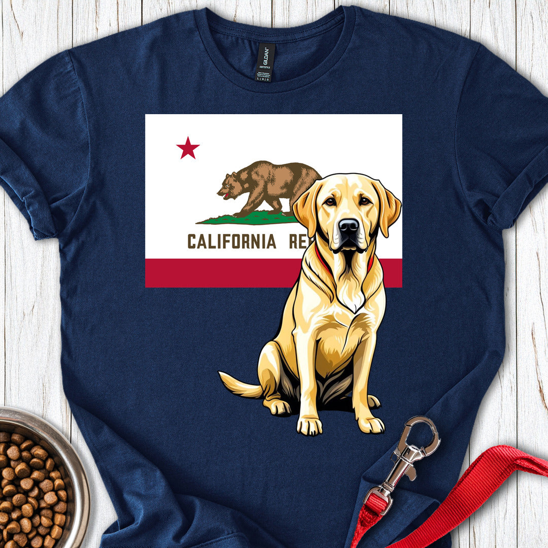 Yellow Labrador California T Shirt Gift For Dog Lover