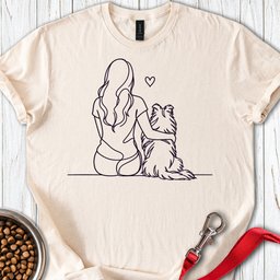 Shetland Sheepdog Hug T Shirt Gift For Dog Lover