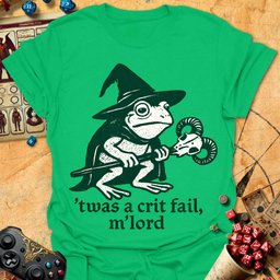 Twas A Crit Fail Tee Gift For Tabletop Gamer