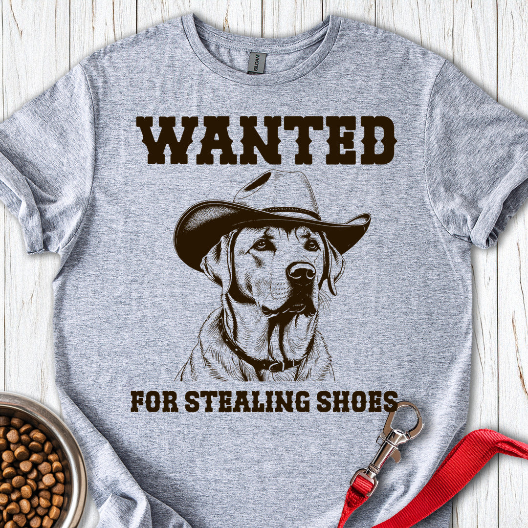 Wanted Labrador T Shirt Gift For Dog Lover