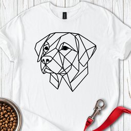 Trendy Geometrical Labrador T Shirt Gift For Dog Lover