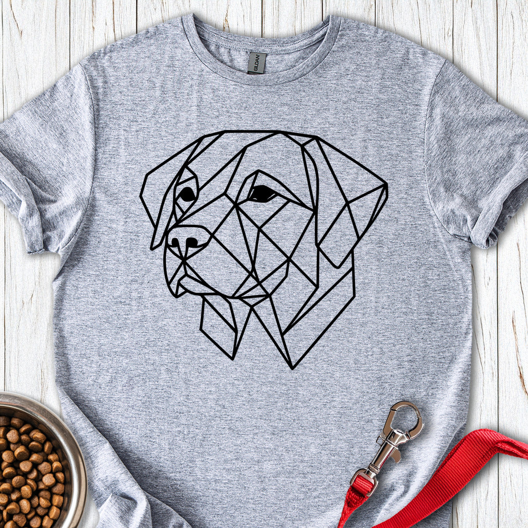 Trendy Geometrical Labrador T Shirt Gift For Dog Lover