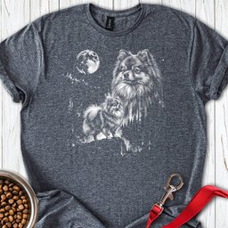 Pomeranian Moonlight T Shirt Gift For Dog Lover