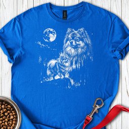 Pomeranian Moonlight T Shirt Gift For Dog Lover