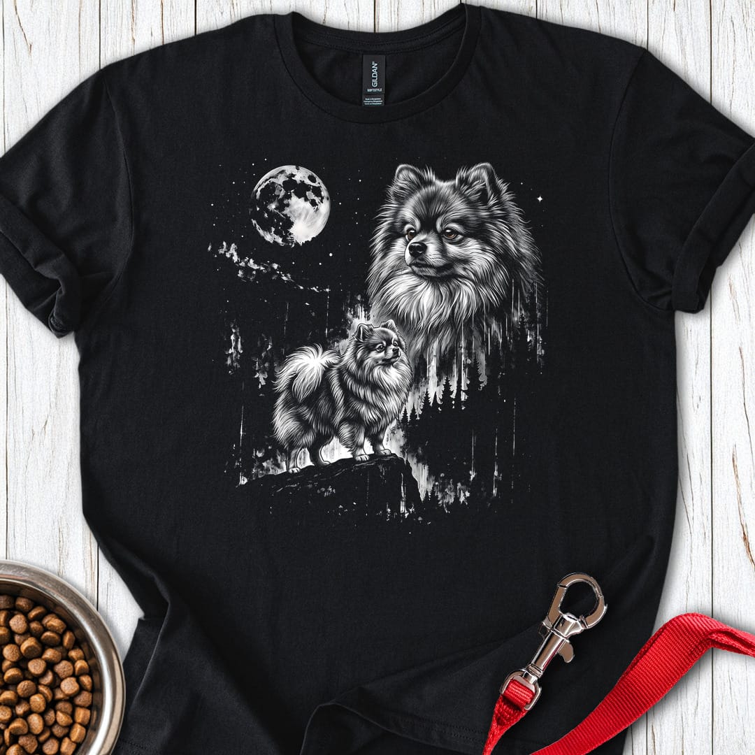 Pomeranian Moonlight T Shirt Gift For Dog Lover
