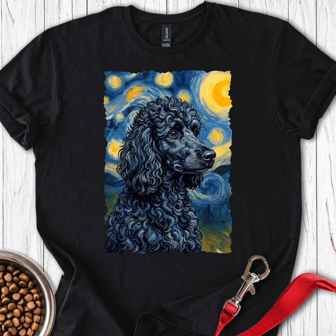 Standard Poodle Van Gogh Black T Shirt Gift For Dog Lover