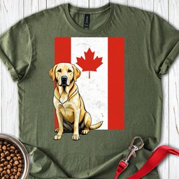 Yellow Labrador Canada Flag T Shirt Gift For Dog Lover