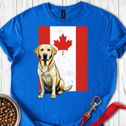 Yellow Labrador Canada Flag T Shirt Gift For Dog Lover