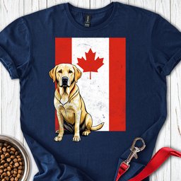 Yellow Labrador Canada Flag T Shirt Gift For Dog Lover
