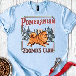 Pomeranian Zoomies Club T Shirt Gift For Dog Lover