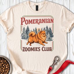 Pomeranian Zoomies Club T Shirt Gift For Dog Lover