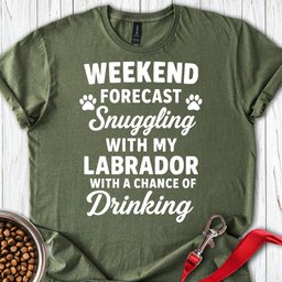 Weekend Forecast Labrador T Shirt Gift For Dog Lover