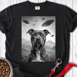 Pitbull Ufo Premium Tee Gift For Dog Lover