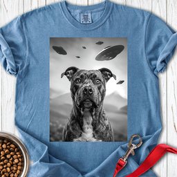 Pitbull Ufo Premium Tee Gift For Dog Lover