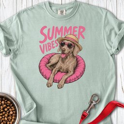 Summer Vibes Weimaraner Premium Tee Gift For Dog Lover