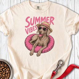 Summer Vibes Weimaraner Premium Tee Gift For Dog Lover