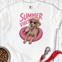 Summer Vibes Weimaraner Premium Tee Gift For Dog Lover