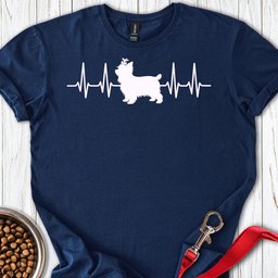 Yorkshire Terrier Heartbeat T Shirt Gift For Dog Lover