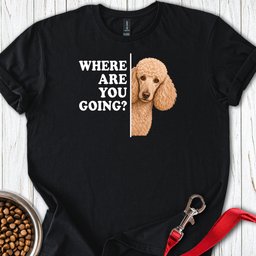 Standard Poodle Where Are You Going Apricot T Shirt Gift For Dog Lover