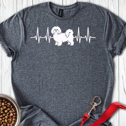 Shih Tzu Heartbeat T Shirt Gift For Dog Lover