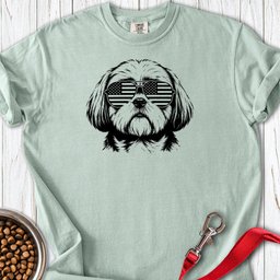 Shih Tzu Flag Shades Premium Tee Gift For Dog Lover