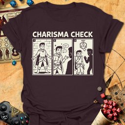 Charisma Check Fail Tee Gift For Tabletop Gamer