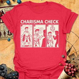 Charisma Check Fail Tee Gift For Tabletop Gamer