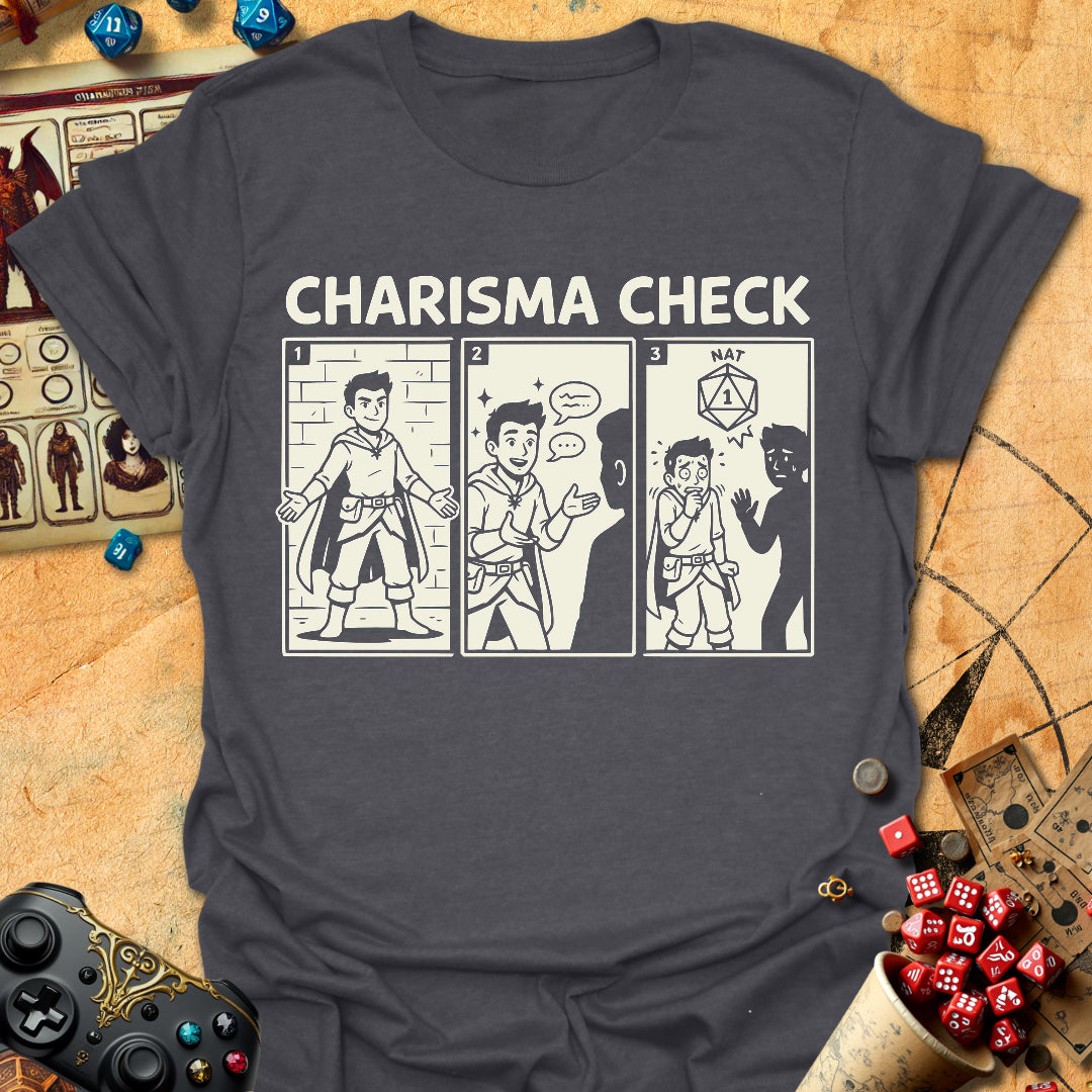 Charisma Check Fail Tee Gift For Tabletop Gamer