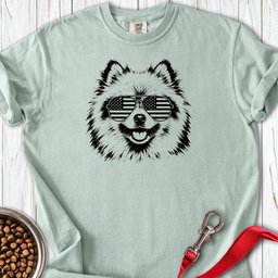 Pomeranian Flag Shades Premium Tee Gift For Dog Lover